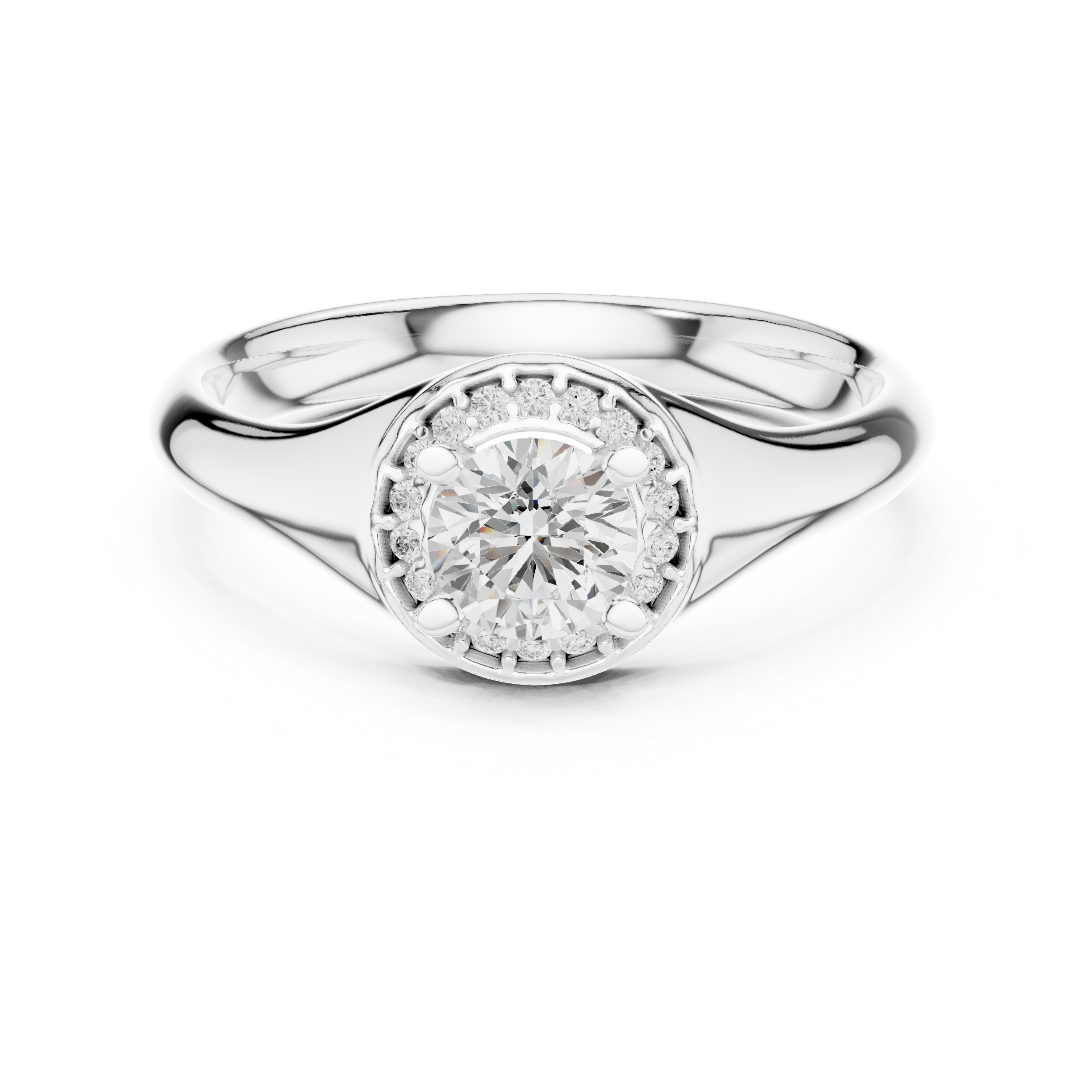 0.59CT Round Cut LGD art decod ring| WOKE