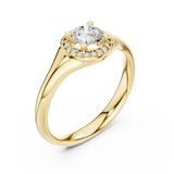 0.59CT Round Cut LGD art decod ring| WOKE