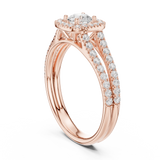 1.006 CT Round Cut LGD Double band Ring| WOKE