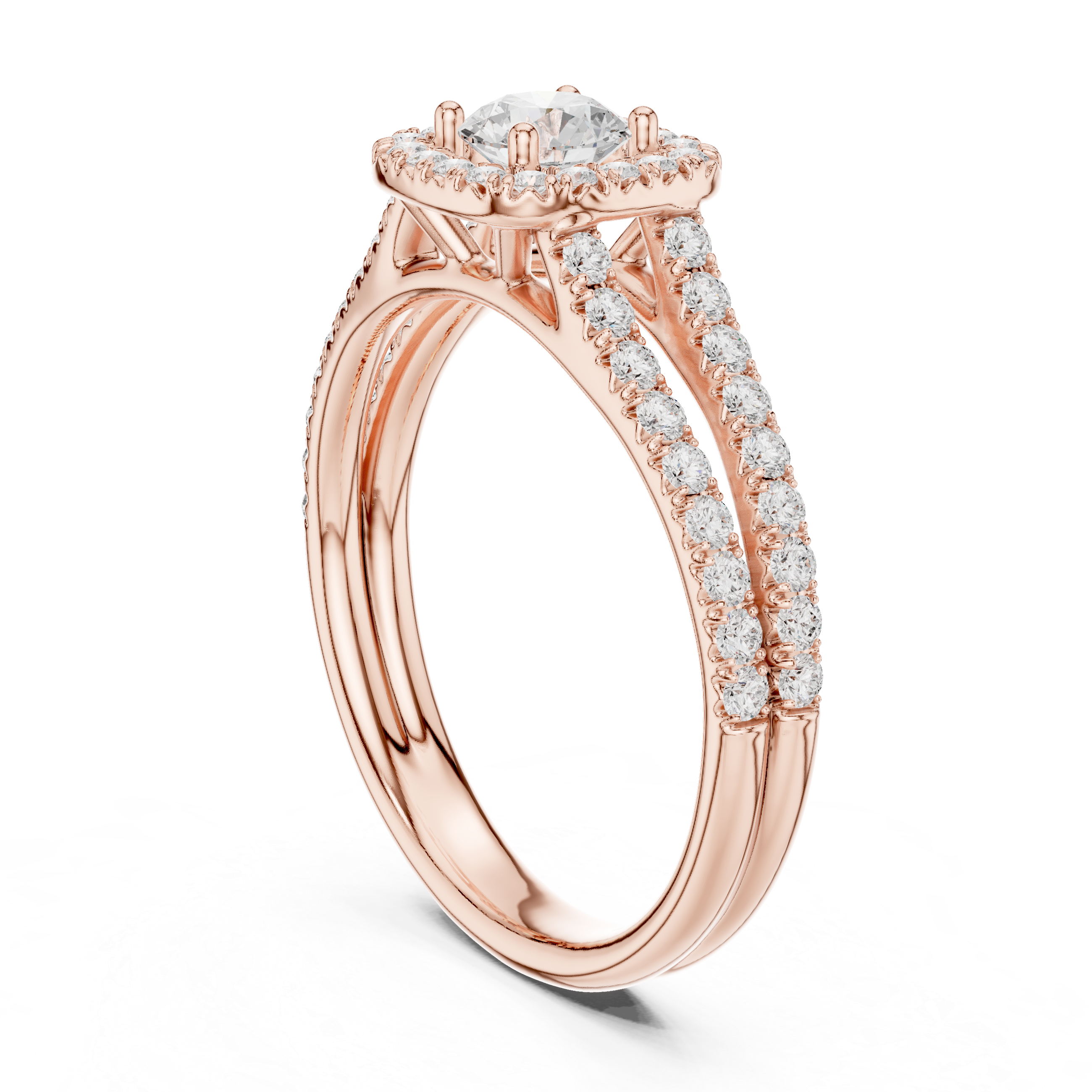 1.006 CT Round Cut LGD Double band Ring| WOKE