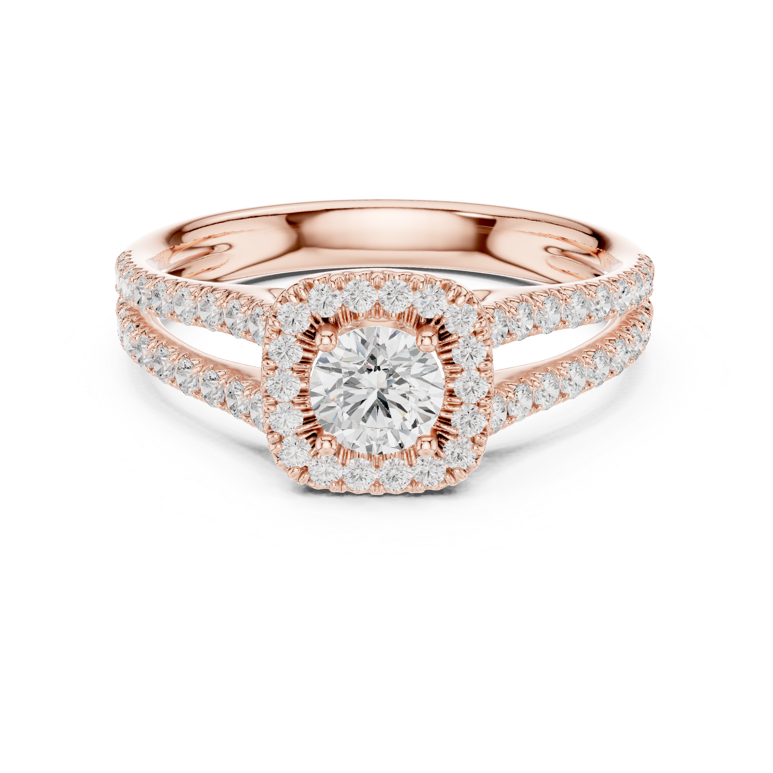 1.006 CT Round Cut LGD Double band Ring| WOKE