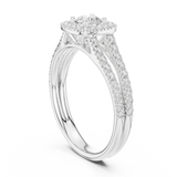1.006 CT Round Cut LGD Double band Ring| WOKE