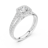 1.006 CT Round Cut LGD Double band Ring| WOKE
