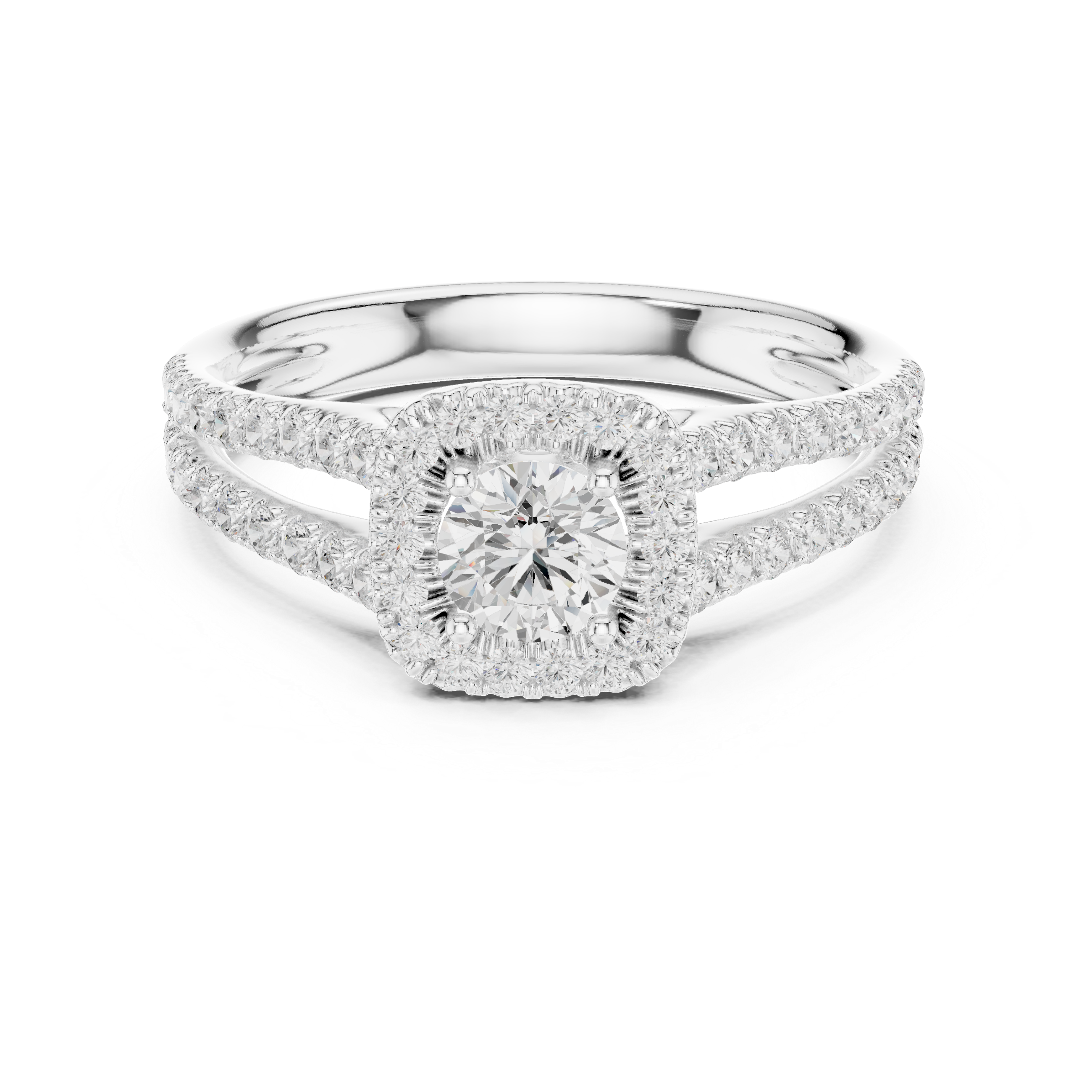 1.006 CT Round Cut LGD Double band Ring| WOKE