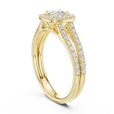 1.006 CT Round Cut LGD Double band Ring| WOKE