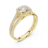 1.006 CT Round Cut LGD Double band Ring| WOKE