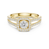 1.006 CT Round Cut LGD Double band Ring| WOKE