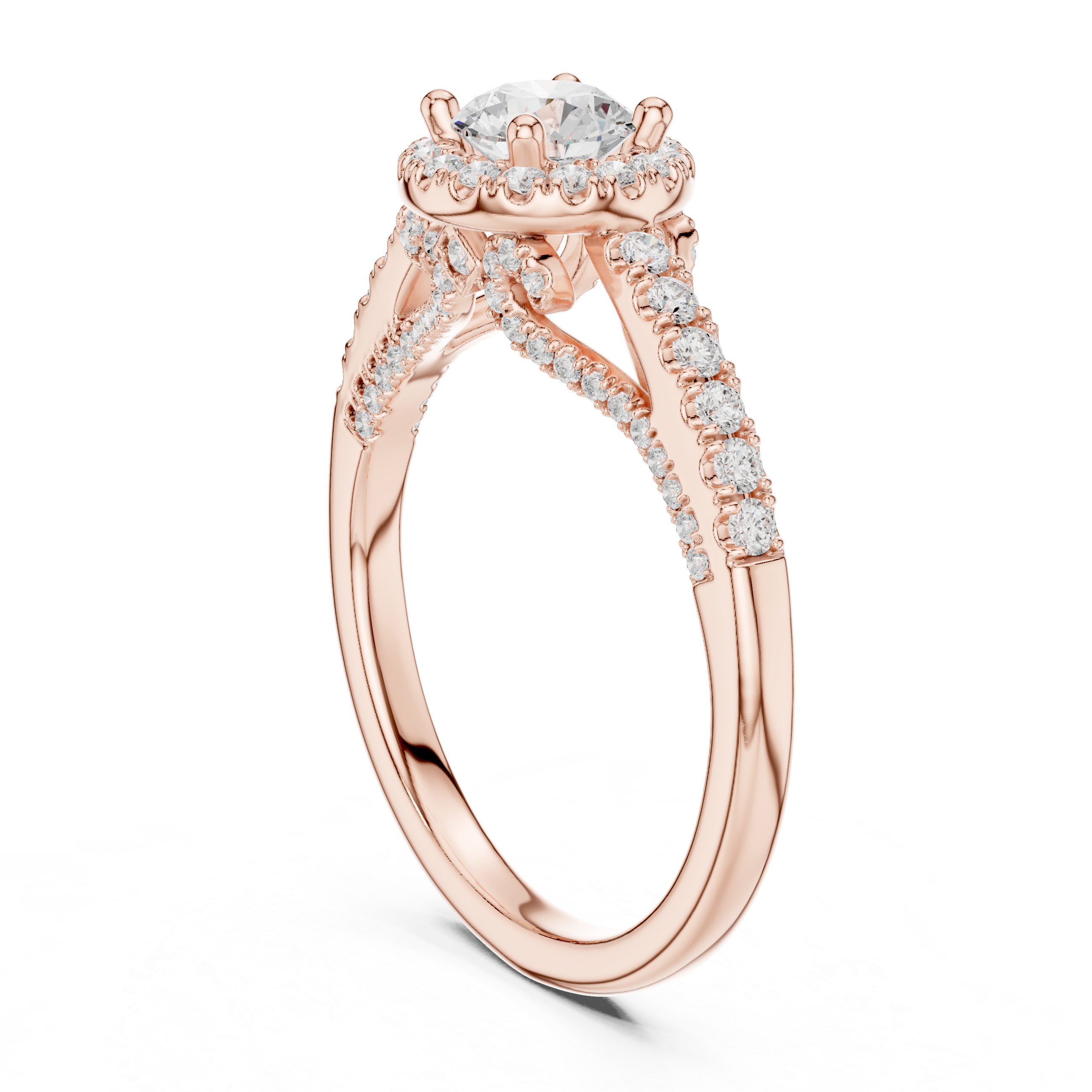 1.19 CT Round Cut LGD band studded Ring| WOKE