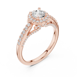 1.19 CT Round Cut LGD band studded Ring| WOKE