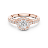 1.19 CT Round Cut LGD band studded Ring| WOKE