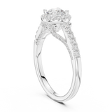 1.19 CT Round Cut LGD band studded Ring| WOKE
