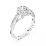 1.19 CT Round Cut LGD band studded Ring| WOKE