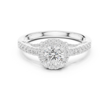 1.19 CT Round Cut LGD band studded Ring| WOKE