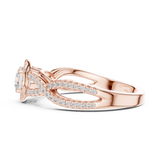0.838 CT Round Cut LGD TWIRLING BAND Ring| WOKE