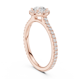 0.978 CT Round Cut Lab Grown Diamond Ring| WOKE