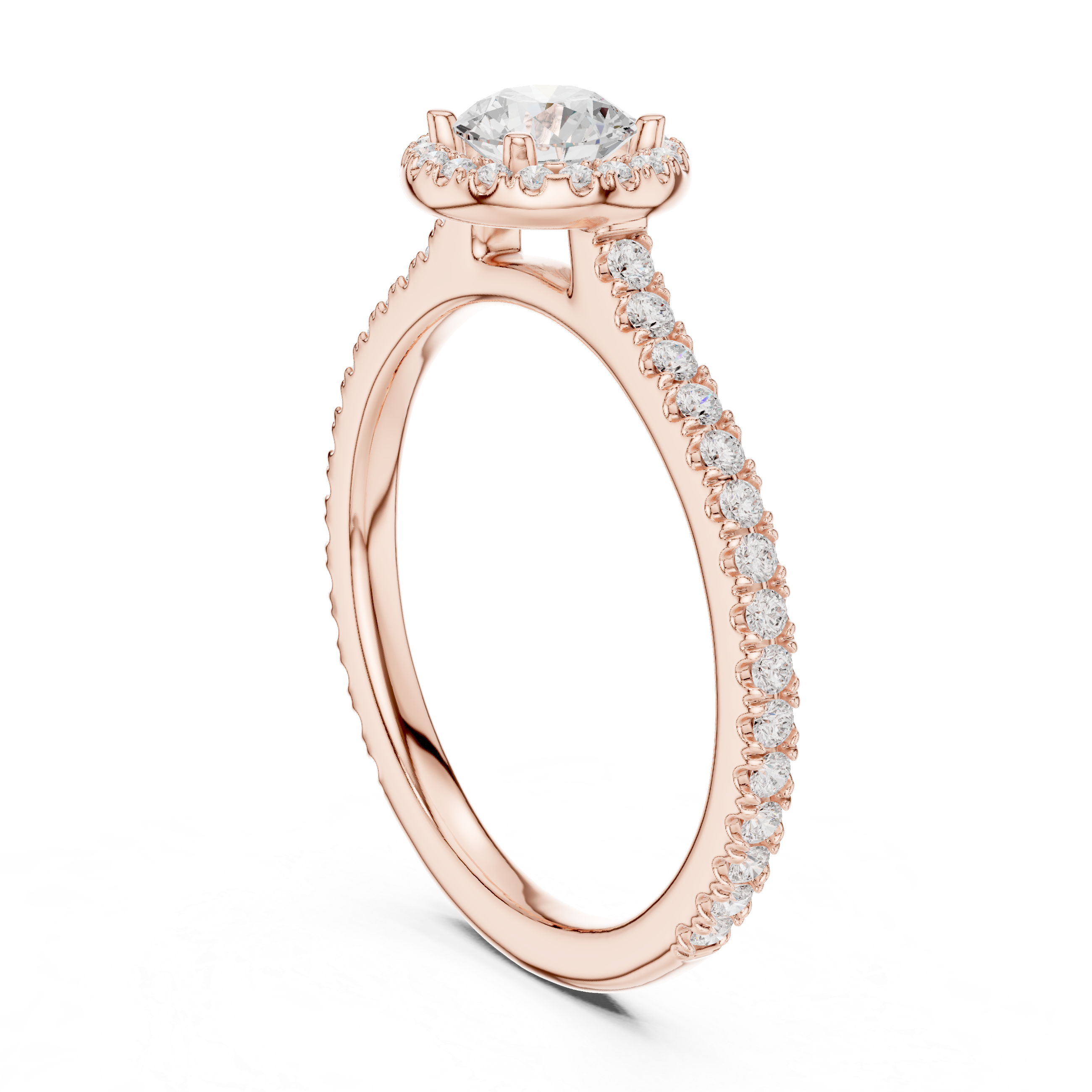 0.978 CT Round Cut Lab Grown Diamond Ring| WOKE