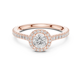 0.978 CT Round Cut Lab Grown Diamond Ring| WOKE