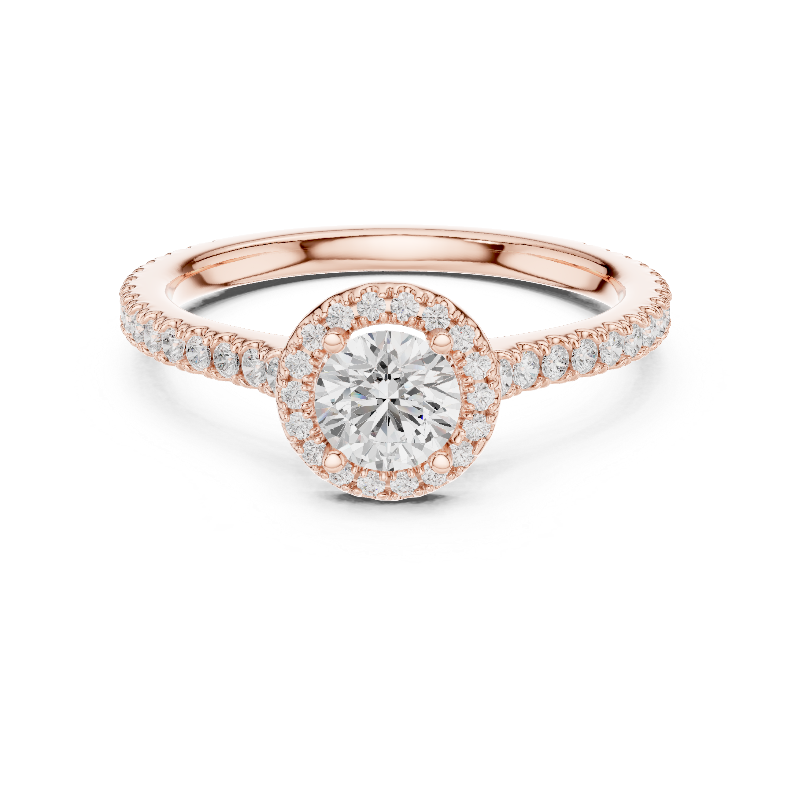 0.978 CT Round Cut Lab Grown Diamond Ring| WOKE