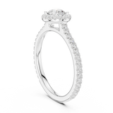 0.978 CT Round Cut Lab Grown Diamond Ring| WOKE