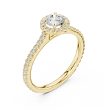 0.978 CT Round Cut Lab Grown Diamond Ring| WOKE