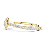 0.978 CT Round Cut Lab Grown Diamond Ring| WOKE