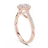 0.792 CT Round Cut Moissanite Diamond Ring| WOKE