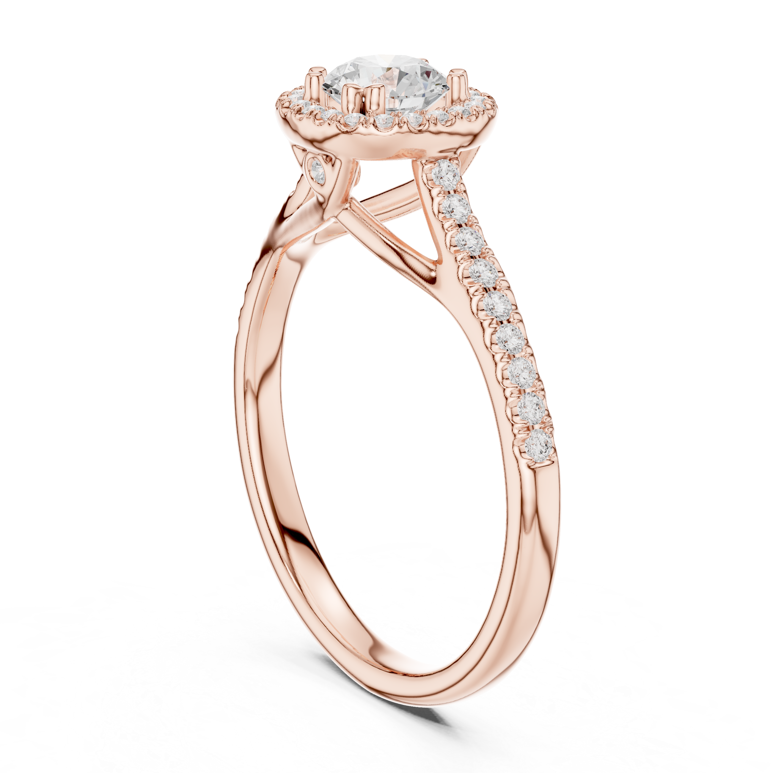 0.792 CT Round Cut Moissanite Diamond Ring| WOKE