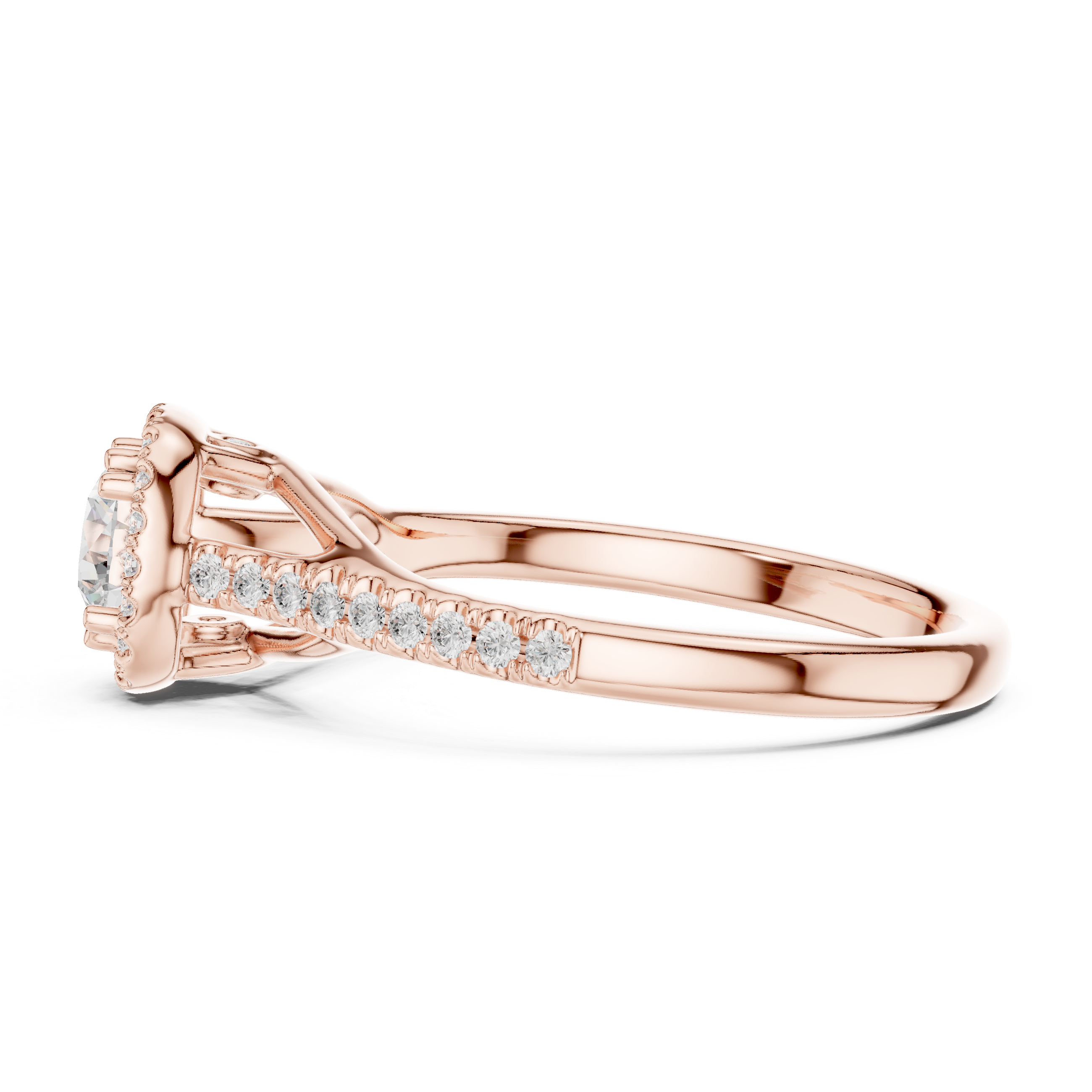 0.792 CT Round Cut Moissanite Diamond Ring| WOKE