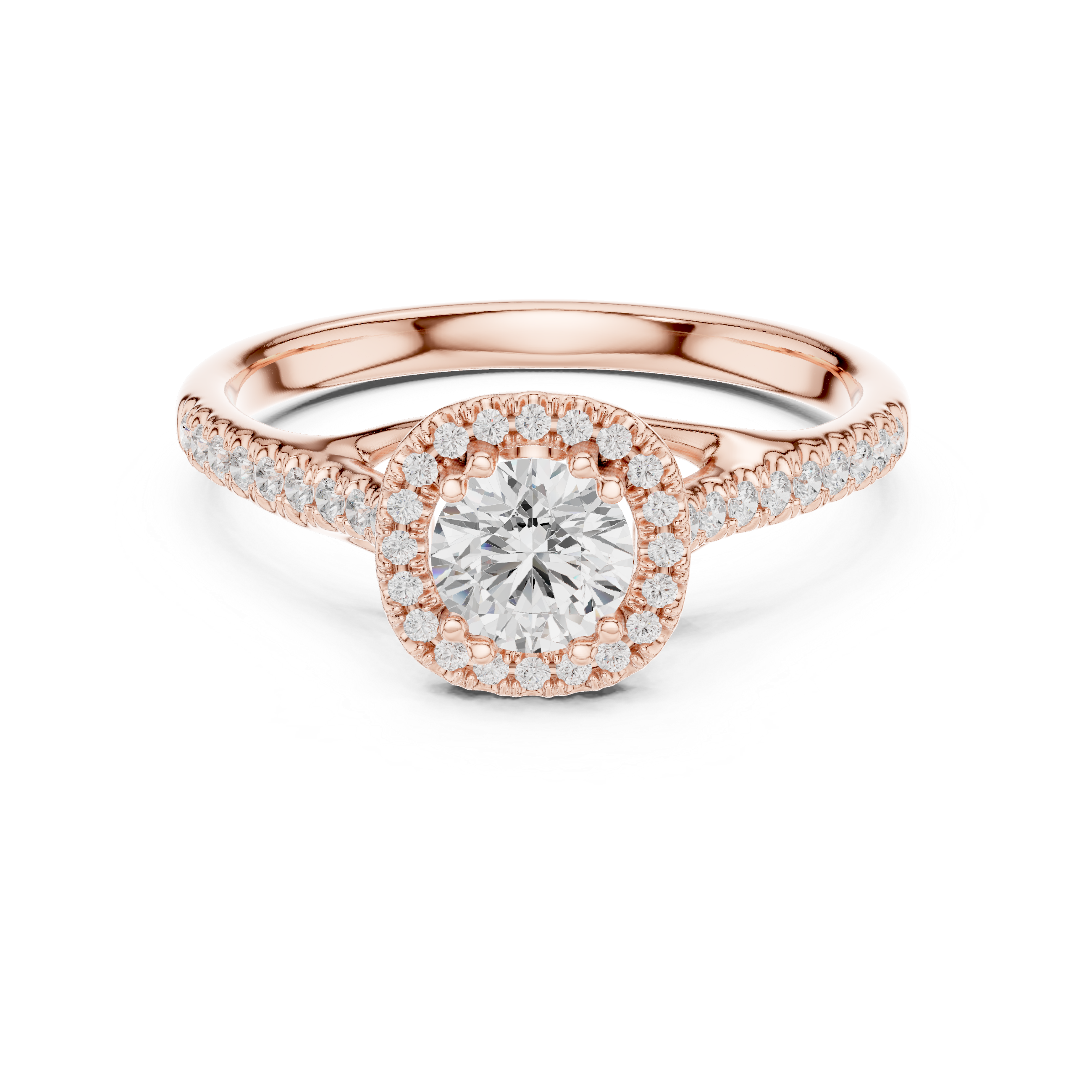0.792 CT Round Cut Moissanite Diamond Ring| WOKE