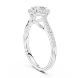 0.792 CT Round Cut Moissanite Diamond Ring| WOKE