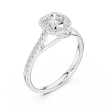 0.792 CT Round Cut Moissanite Diamond Ring| WOKE