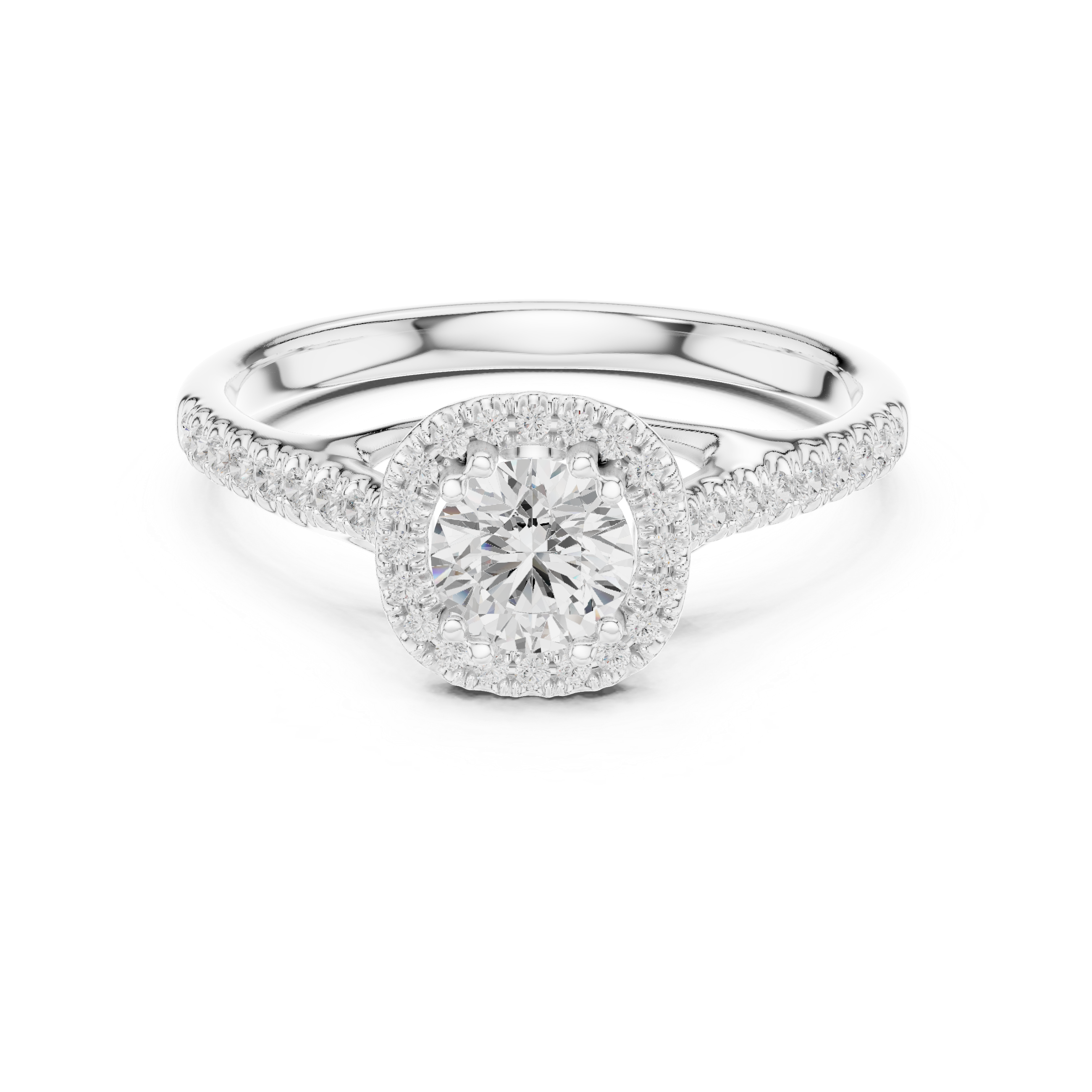 0.792 CT Round Cut Moissanite Diamond Ring| WOKE