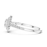 1.028 CT Round Cut LGD Double halo Ring| WOKE