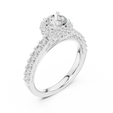 1.414 CT LGD prong halo Ring| WOKE