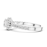 1.414 CT LGD prong halo Ring| WOKE
