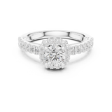 1.414 CT LGD prong halo Ring| WOKE