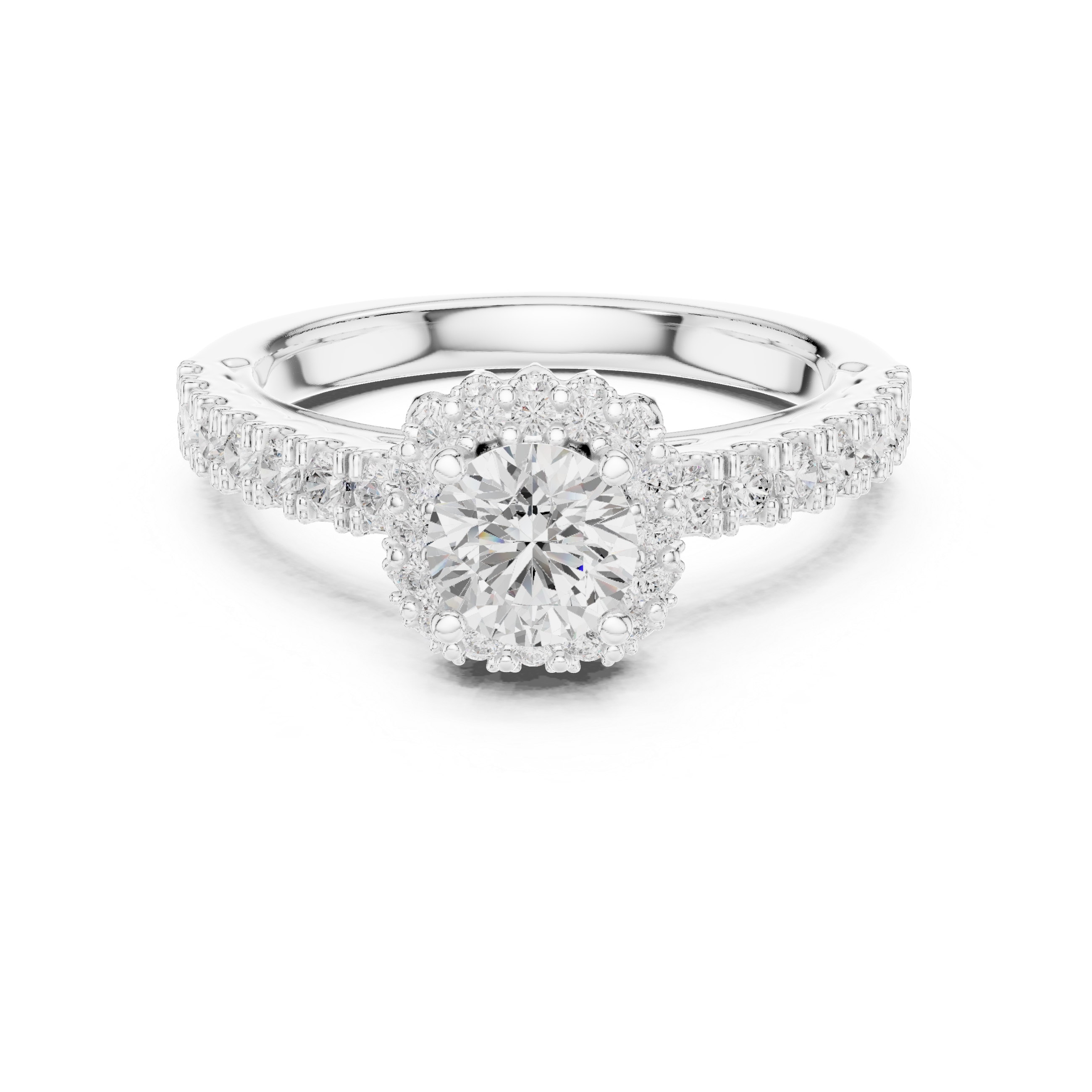 1.414 CT LGD prong halo Ring| WOKE