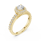 1.414 CT LGD prong halo Ring| WOKE