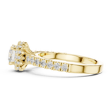 1.414 CT LGD prong halo Ring| WOKE