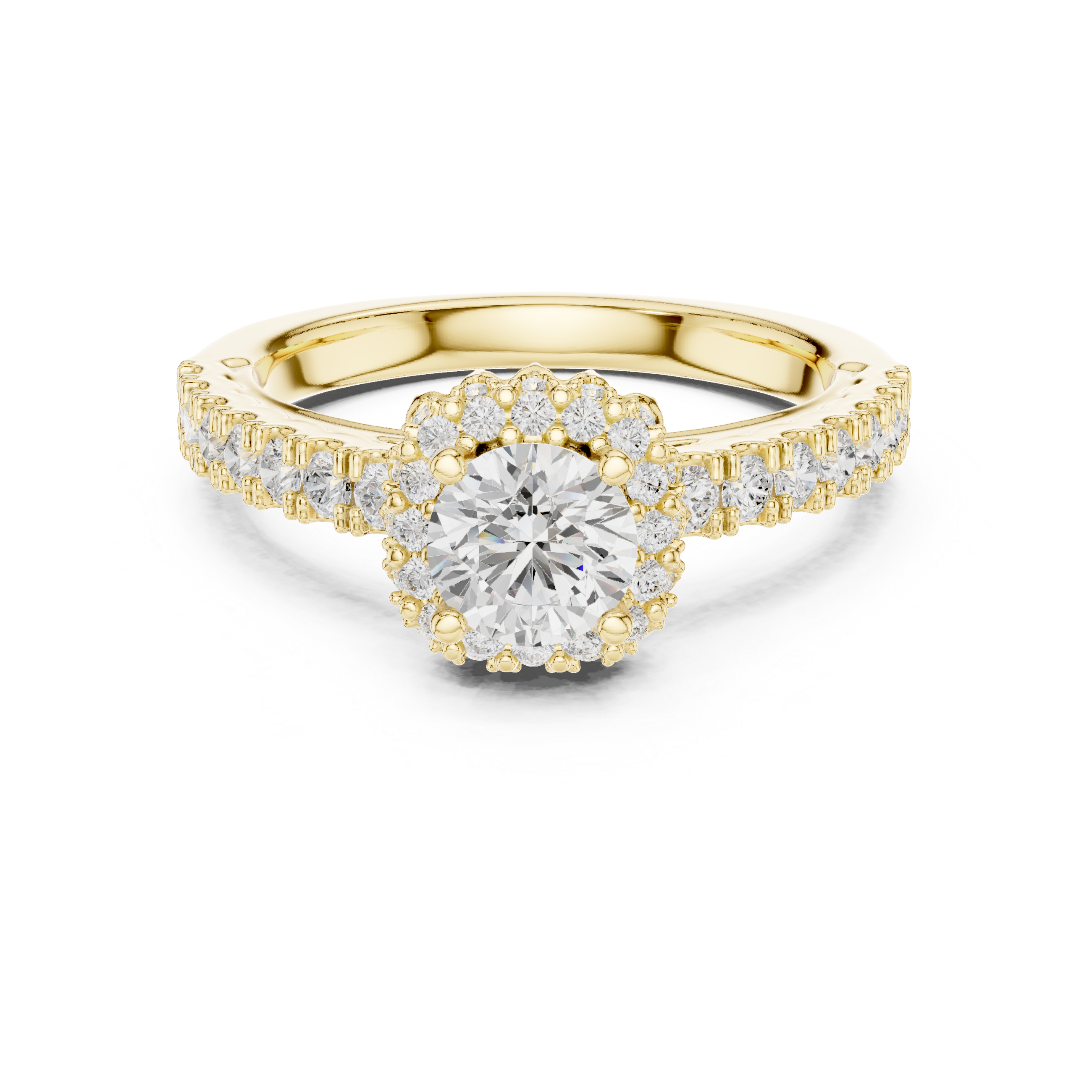 1.414 CT LGD prong halo Ring| WOKE