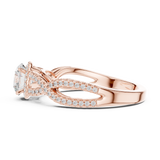 1.22 CT Round Cut Lab Grown Diamond Ring| WOKE