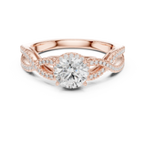 1.22 CT Round Cut Lab Grown Diamond Ring| WOKE