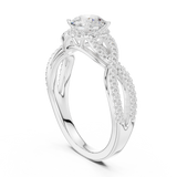 1.22 CT Round Cut Lab Grown Diamond Ring| WOKE