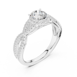 1.22 CT Round Cut Lab Grown Diamond Ring| WOKE