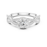 1.22 CT Round Cut Lab Grown Diamond Ring| WOKE