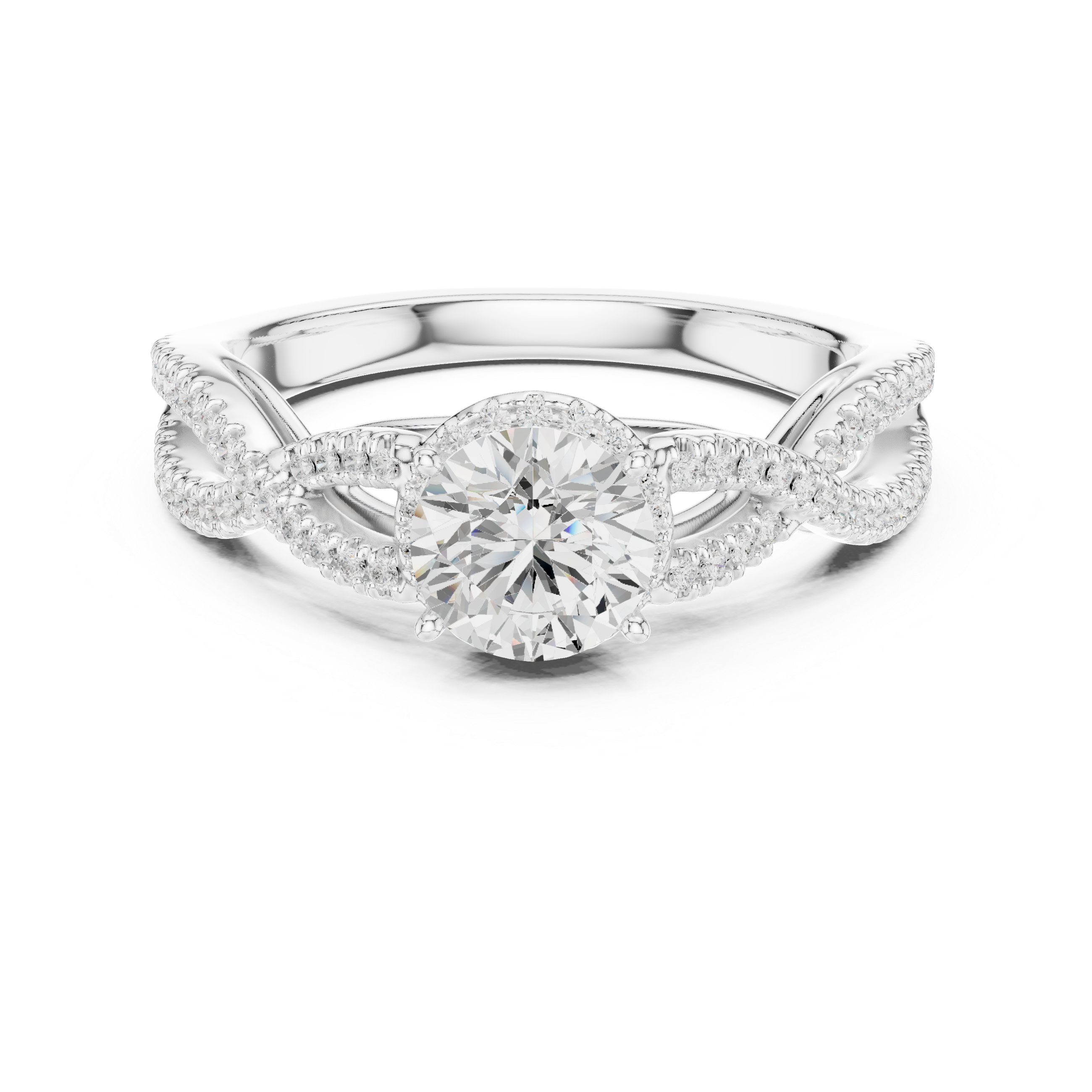 1.22 CT Round Cut Lab Grown Diamond Ring| WOKE