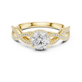 1.22 CT Round Cut Lab Grown Diamond Ring| WOKE