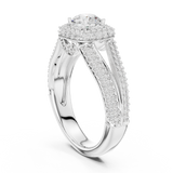 1.642 CT Round Cut LGD Double band Ring| WOKE