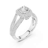 1.642 CT Round Cut LGD Double band Ring| WOKE