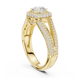 1.642 CT Round Cut LGD Double band Ring| WOKE